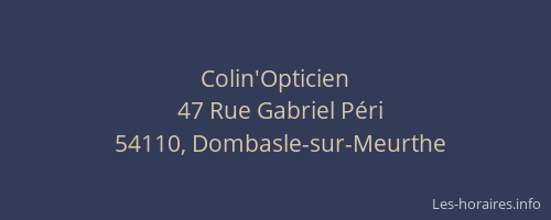 Colin'Opticien