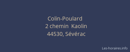 Colin-Poulard