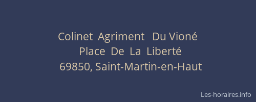 Colinet  Agriment   Du Vioné