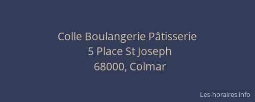 Colle Boulangerie Pâtisserie