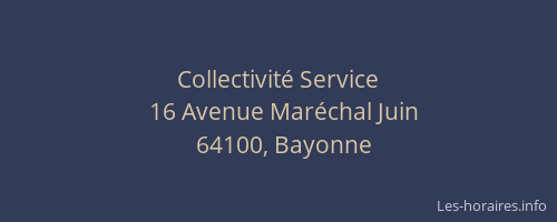 Collectivit&eacute; Service