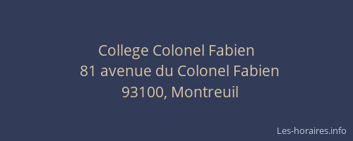 College Colonel Fabien