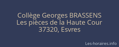 Collège Georges BRASSENS