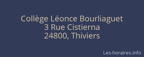 Collège Léonce Bourliaguet