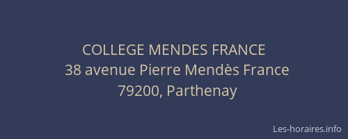 COLLEGE MENDES FRANCE