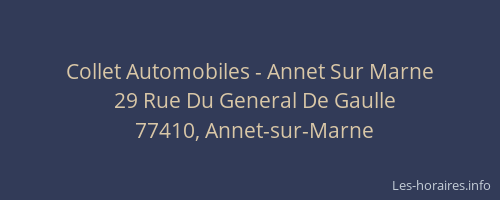 Collet Automobiles - Annet Sur Marne