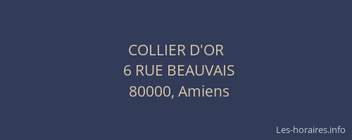 COLLIER D'OR