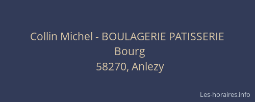 Collin Michel - BOULAGERIE PATISSERIE