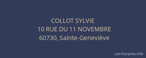 COLLOT SYLVIE