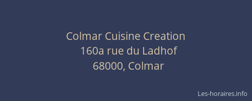 Colmar Cuisine Creation
