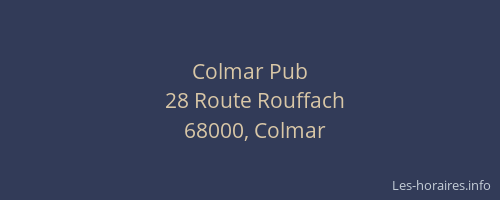 Colmar Pub