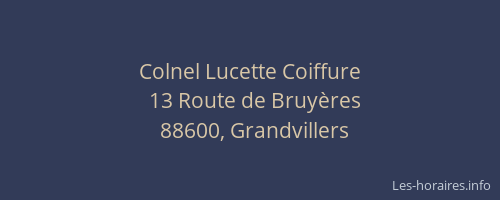 Colnel Lucette Coiffure