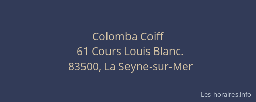 Colomba Coiff