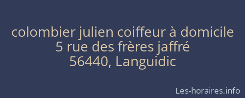 colombier julien coiffeur à domicile