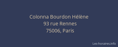 Colonna Bourdon Hélène