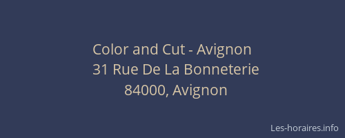 Color and Cut - Avignon