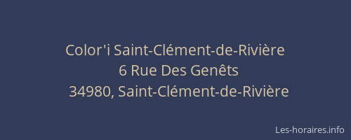 Color'i Saint-Clément-de-Rivière