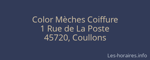 Color Mèches Coiffure
