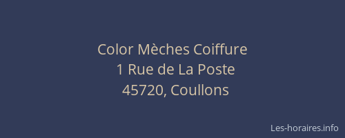 Color M&egrave;ches Coiffure