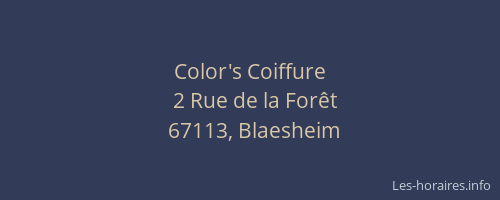 Color's Coiffure