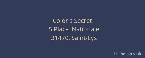 Color's Secret