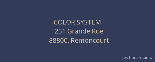 COLOR SYSTEM