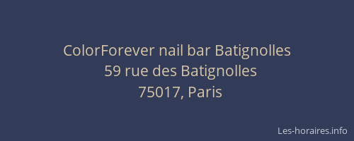 ColorForever nail bar Batignolles