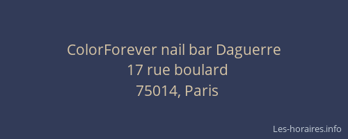 ColorForever nail bar Daguerre