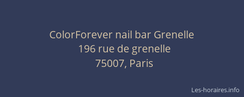 ColorForever nail bar Grenelle
