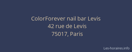 ColorForever nail bar Levis