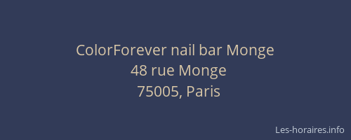 ColorForever nail bar Monge