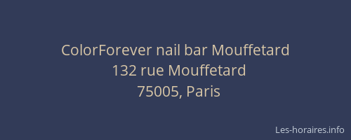 ColorForever nail bar Mouffetard