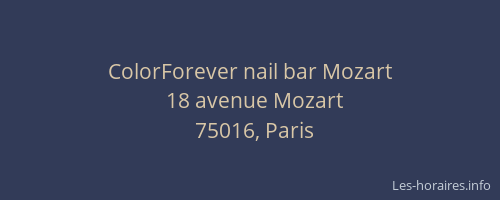ColorForever nail bar Mozart
