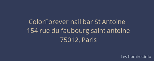 ColorForever nail bar St Antoine