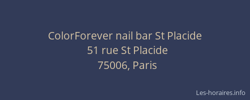 ColorForever nail bar St Placide