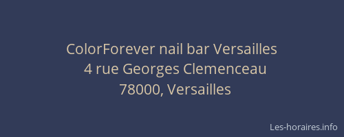 ColorForever nail bar Versailles