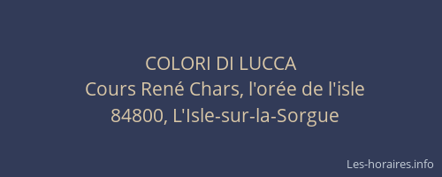 COLORI DI LUCCA