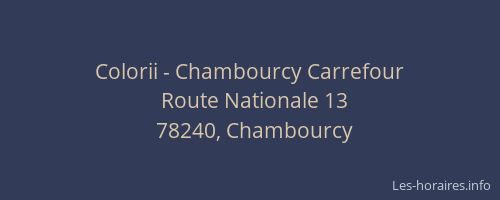 Colorii - Chambourcy Carrefour