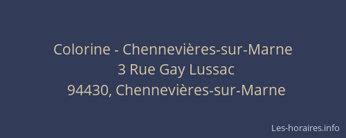 Colorine - Chennevi&egrave;res-sur-Marne