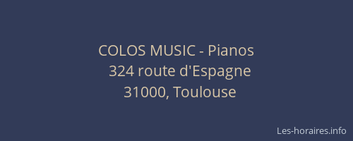 COLOS MUSIC - Pianos