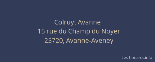 Colruyt Avanne