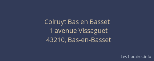 Colruyt Bas en Basset