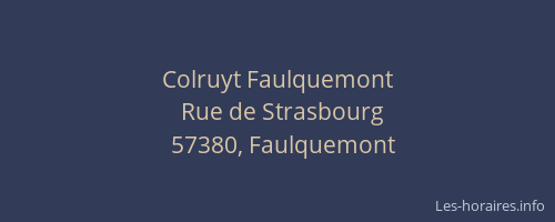 Colruyt Faulquemont