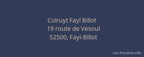 Colruyt Fayl Billot