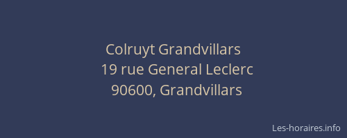 Colruyt Grandvillars
