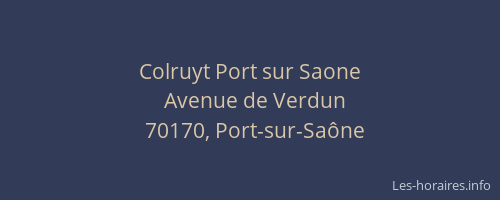 Colruyt Port sur Saone