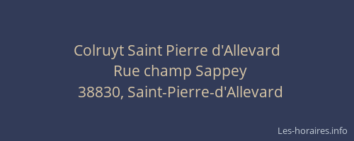 Colruyt Saint Pierre d'Allevard