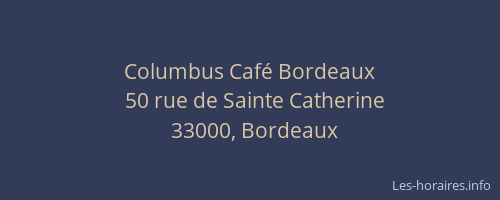 Columbus Café Bordeaux