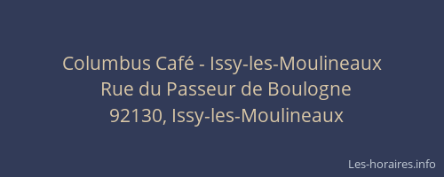 Columbus Café - Issy-les-Moulineaux