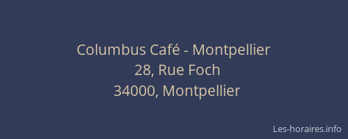 Columbus Café - Montpellier